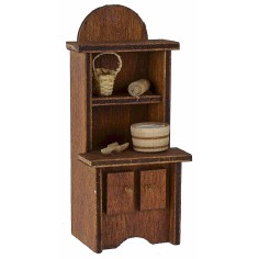 Credenza in legno con minuterie cm 5,6x4,6x12,5 h