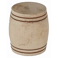 Wooden barrel cm ø 4x4.4 h nativity scene accessories