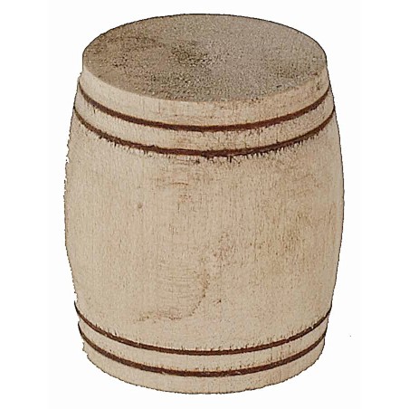 Wooden barrel cm ø 4x4.4 h nativity scene accessories