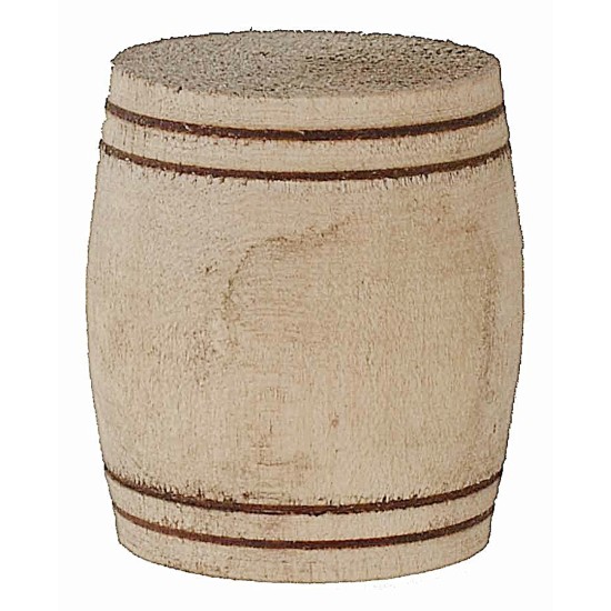 Barril de madera cm ø 4x4,4 h miniaturas para pesebre de madera, pesebre
