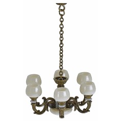 Lampadario a 6 bracci color bronzo 2