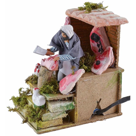 Carnicero en movimiento para belén