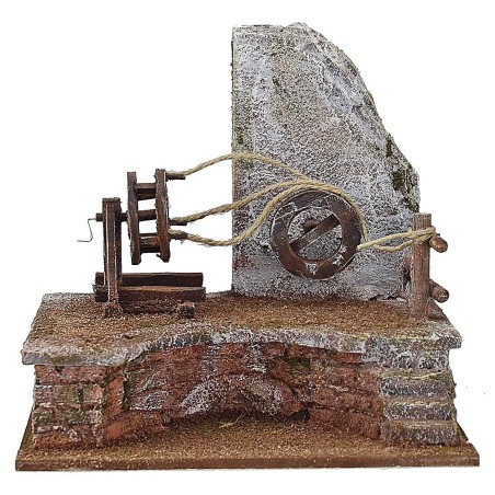 Ruota da cordaio a mano cm 24X18X20 h per statue 12 cm