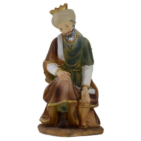 Natività in set da 11 soggetti cm 15 in resina base, altezza