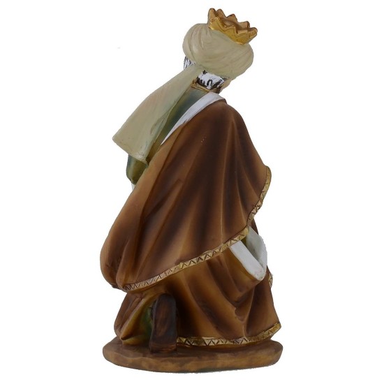 Natività in set da 11 soggetti cm 15 in resina base, altezza