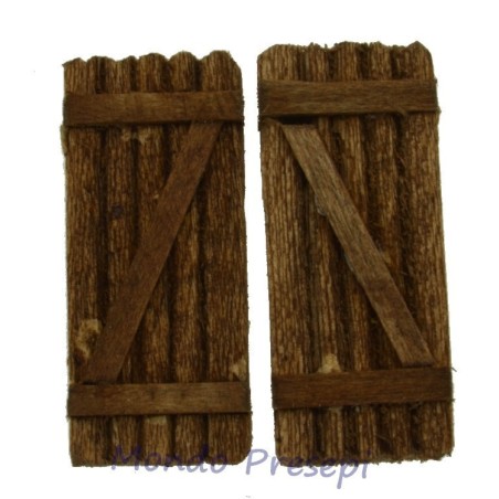 Persiana in legno doppia anta cm 4x4,7- TP01 Mondo Presepi