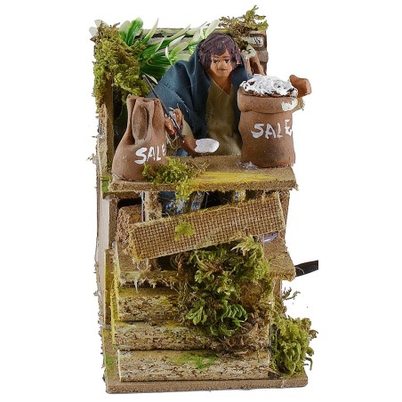 Vendedora de sal en movimiento 10 cm Mundo Pesebres