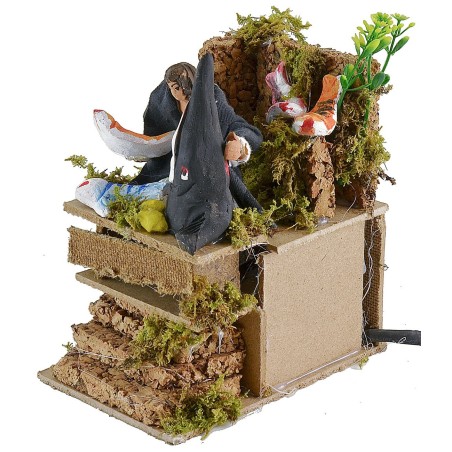 Pescivendolo in movimento cm 10 Mondo Presepi