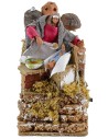 Mamma che ciba il bambino in movimento 10 cm Mondo Presepi