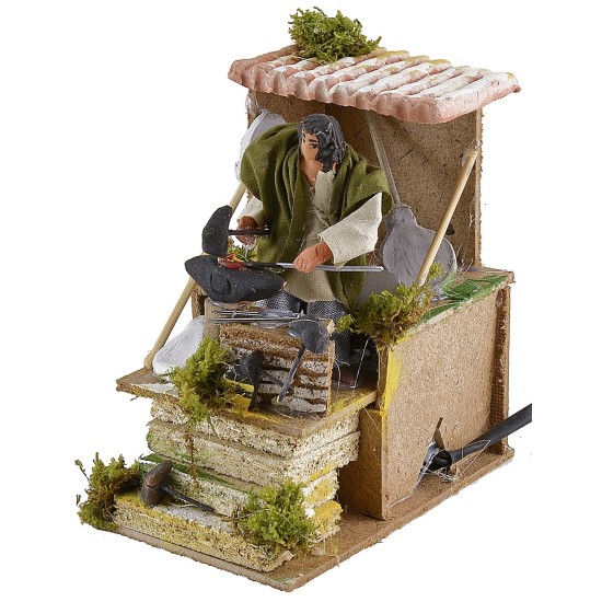 Fabbro con incudine 10 cm in movimento Mondo Presepi