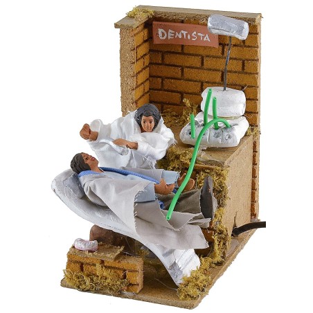 Dentista en movimiento con paciente cm 10 Mundo Pesebres