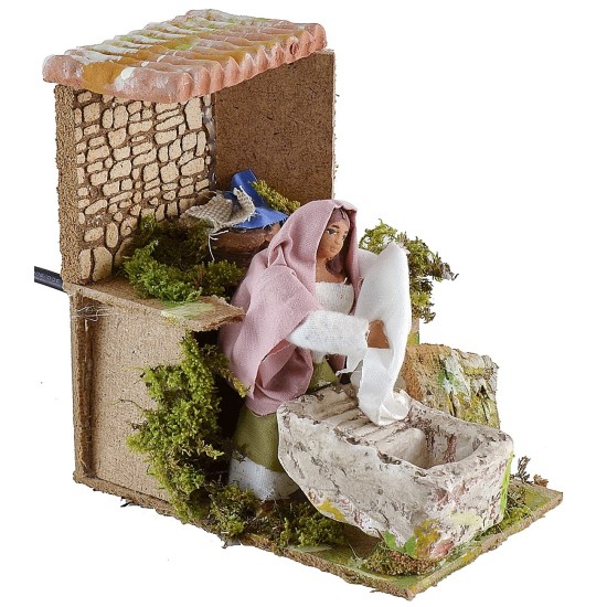 Laundress in terracotta with movement