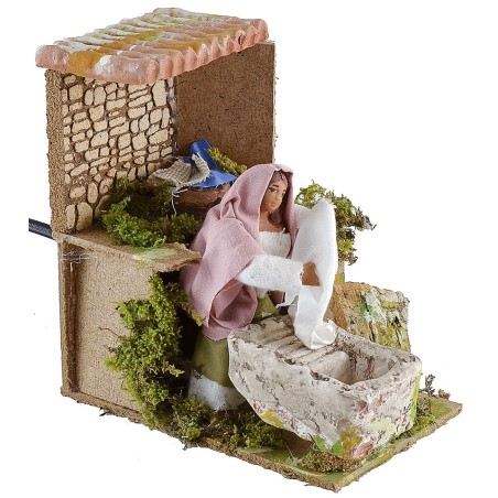 Laundress in terracotta with movement