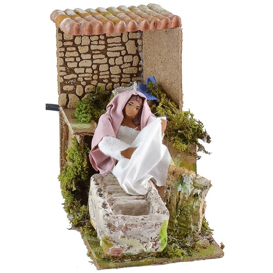 Lavandera en movimiento 10 cm Mundo Belenes