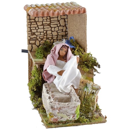 Lavandera en movimiento 10 cm Mundo Belenes