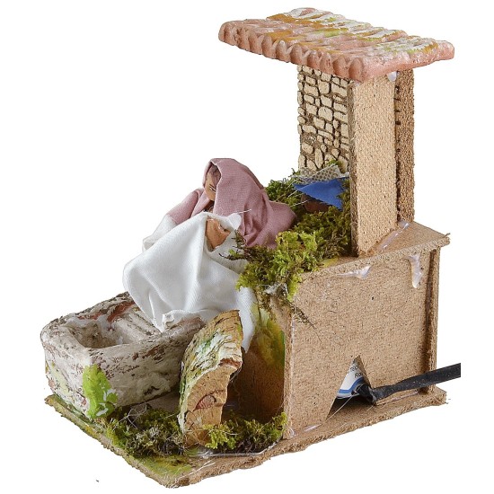 Laundress in terracotta with movement