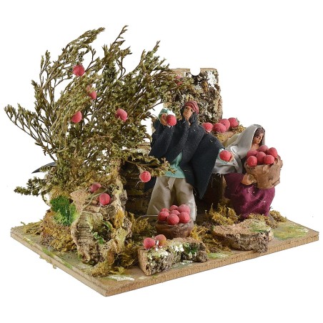 Recolectores de manzanas de 11-12 cm movimiento Mundo Pesebres