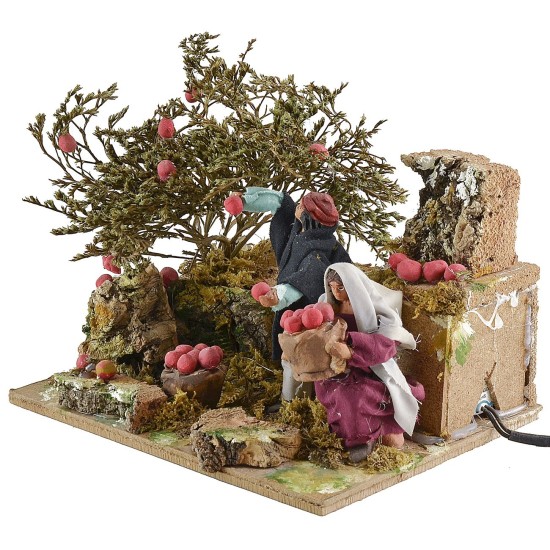 Raccoglitori di mele cm 11-12 movimento Mondo Presepi