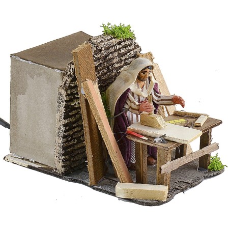 Carpintero palestino 8 cm en movimiento cm 10x15x10,5 h Mundo