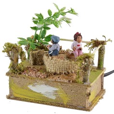 Carousel with moving children 14x8.5 cm, 10 cm series 2