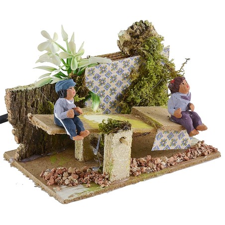 Niños en columpio serie 10 cm en movimiento Mundo Pesebres