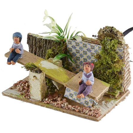 Bambini su dondolo serie 10 cm