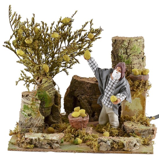 Recolector de limones de 12 cm en movimiento Mondo Presepi