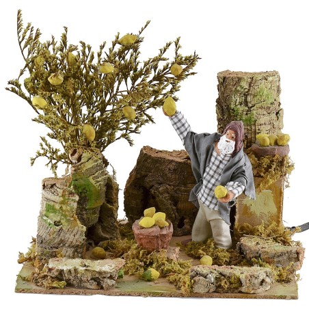 Recolector de limones de 12 cm en movimiento Mondo Presepi