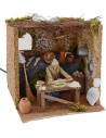 Mujer de 10 cm que amasa en movimiento 18x20x18 h. Mundo Pesebres