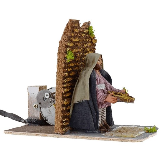 Figura para belén en movimiento de un campesino árabe - 8 cm
