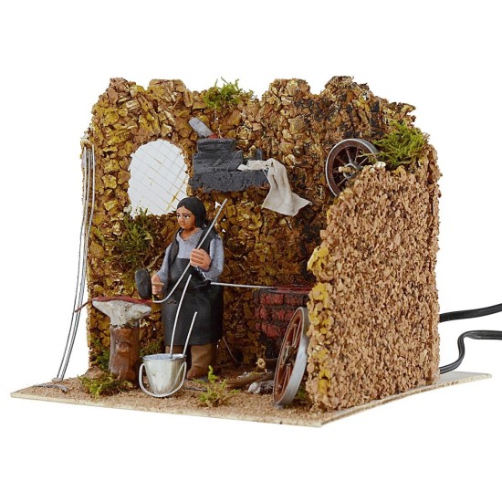 Locksmith in motion with working fire series 10 cm