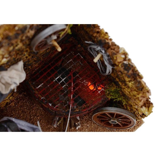 Fabbro in movimento con fuoco funzionante serie 10 cm Mondo