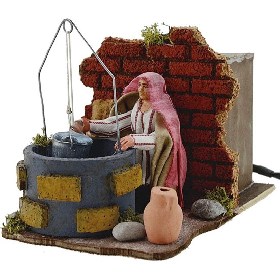 Oriental woman at the well 8 cm in movement