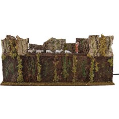 Large ribbon with shepherd and sheep moving nativity scene