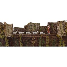Large ribbon with shepherd and sheep moving nativity scene 2
