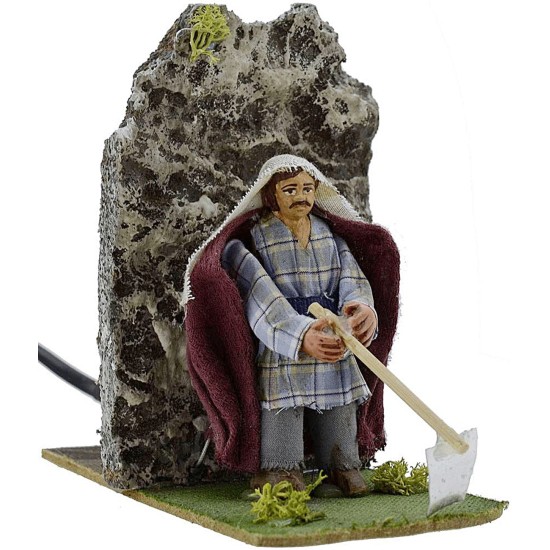 8 cm peasant hoe moving nativity scene