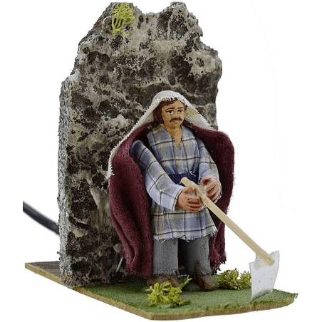 8 cm peasant hoe moving nativity scene