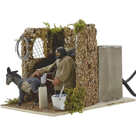 8 cm farrier in motion with working fire