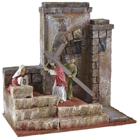 "Section of the ascent traveled by Christ towards Golgotha 25x15x25 h"