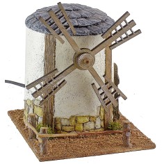 Circular windmill with working blade, dimensions 13.5x15.5x15