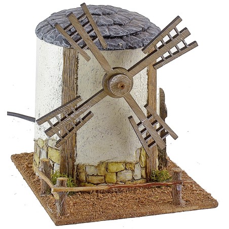 Mulino a vento circolare con pala funzionante cm 13,5x15,5x15 h