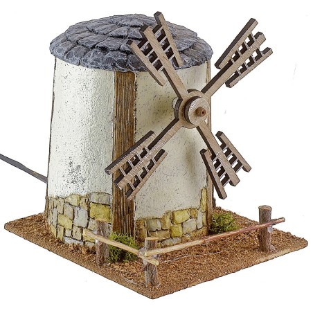 Mulino a vento circolare con pala funzionante cm 13,5x15,5x15 h