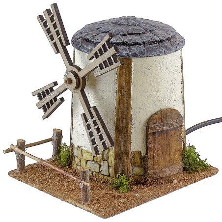 Circular windmill with working blade, dimensions 13.5x15.5x15