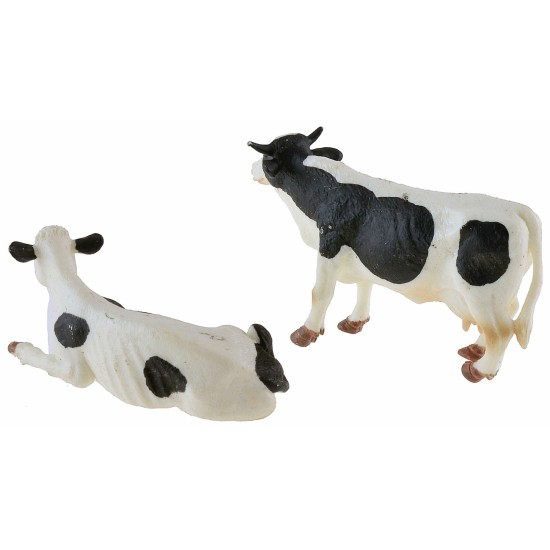 Coloca 2 vacas manchadas de PVC Mondo Presepi.
