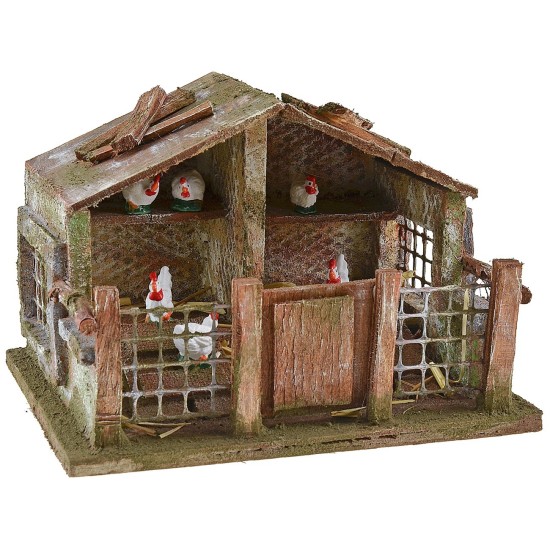 Pollaio per presepe cm 19x14,5x13 h Mondo Presepi