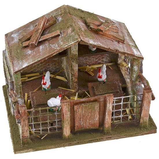 Pollaio per presepe cm 19x14,5x13 h Mondo Presepi