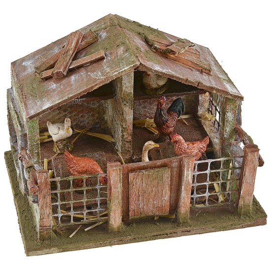 Gallinero para belén de 19x14,5x13 cm de altura Mondo Presepi