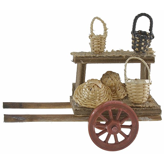 Carretto con cestini cm 11x7,5x6 h altezza, carro, consigliato