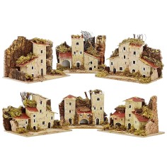 Set 6 case presepe cm 15x10x10 h