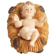 Gesù bambino con culla 5x3,5 cm consigliato per statue 15 cm